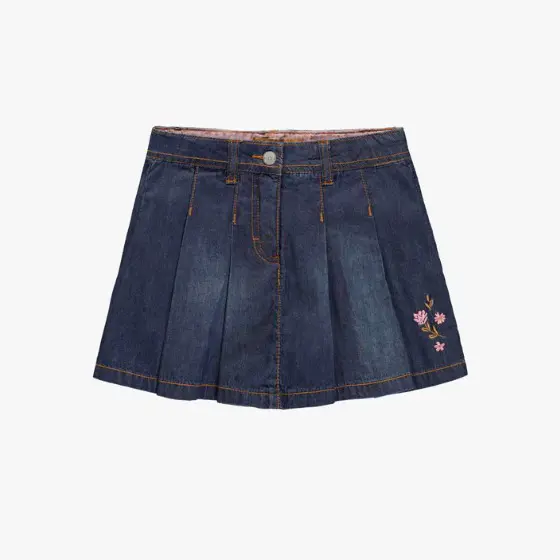 Medium Denim Short Skirt, Child