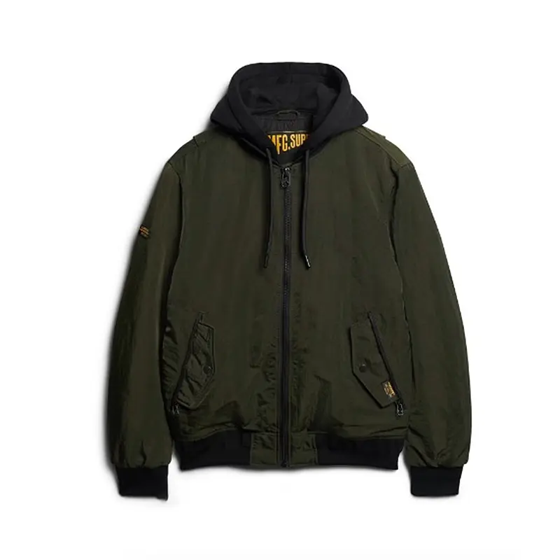 Military Hooded MA1 Bomber Jacket
