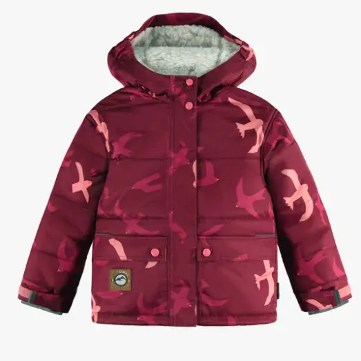 Two-Piece Snowsuit Dark Pink and Black With A Print, Child