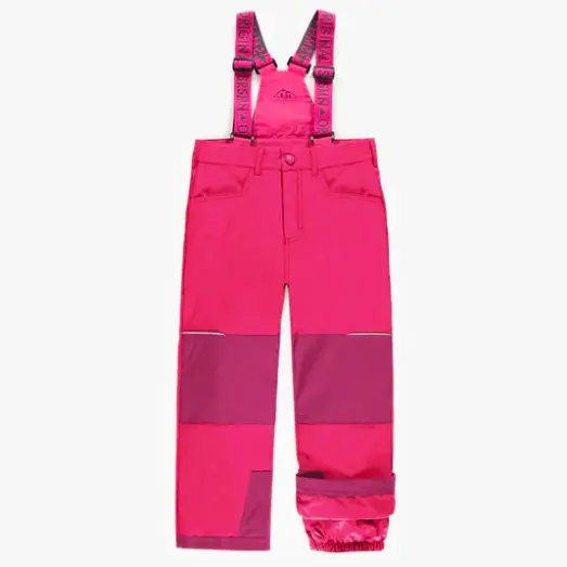 Two-Piece Green and Fushia Pink Snowsuit With Fur Hood, Child