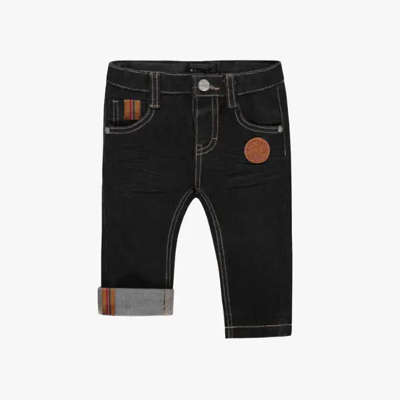 Black Fitted Denim Pants, Baby