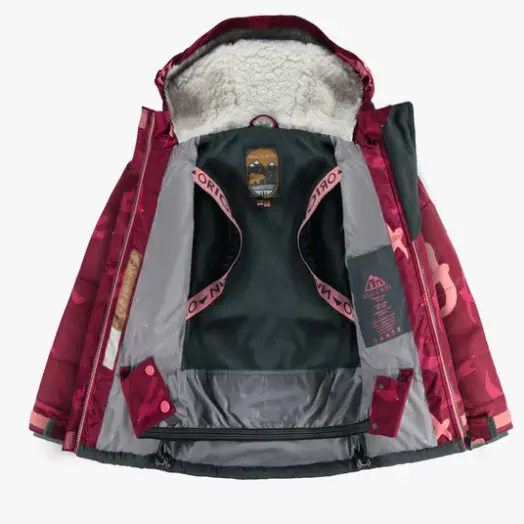 Two-Piece Snowsuit Dark Pink and Black With A Print, Child