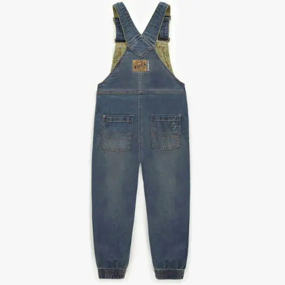 Overalls With Straps In Light Denim, Child