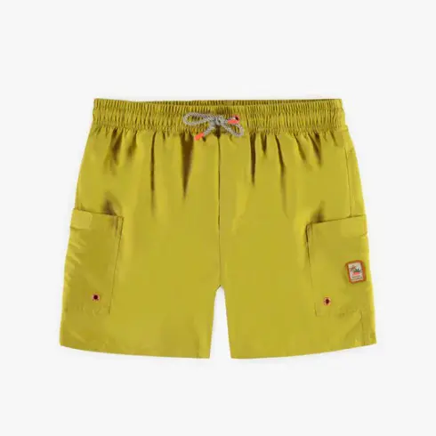 Light Green Swim Short With Pockets In Polyester, Adult