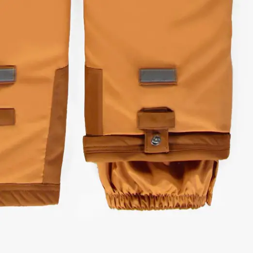 Caramel One-Piece Snowsuit With Faux Fur Hood, Child