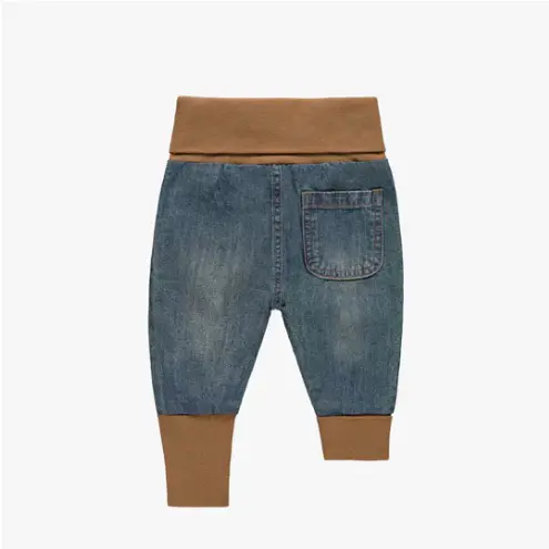 Evolutive Pants in Stretch Denim, Newborn